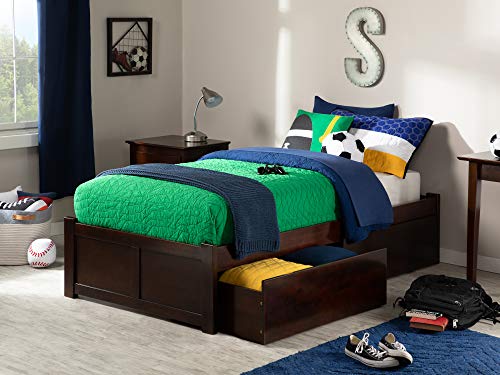 AFI Concord Platform Bed with Footboard & Storage Drawers