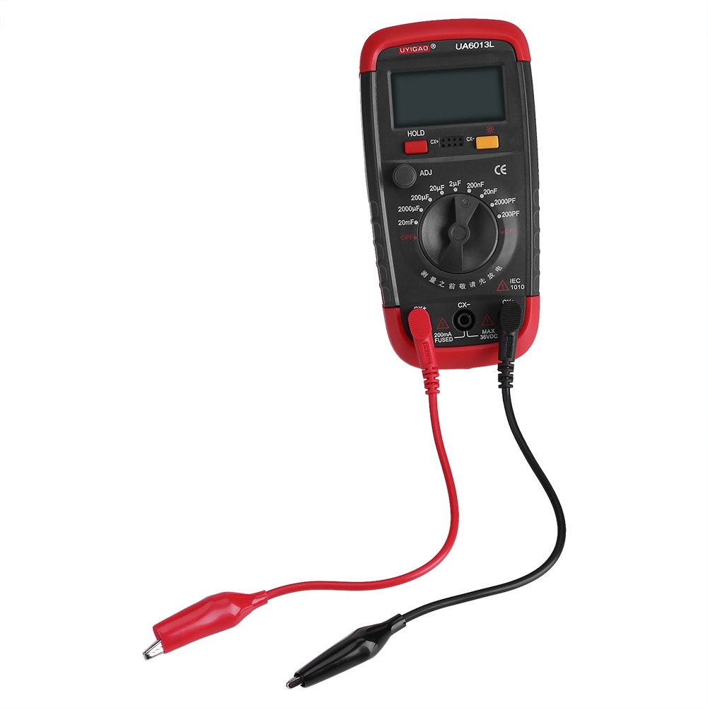 Digital Capacitance Meter, Capacitor Pro Tester 0.1pF - 20000uF with LCD Backlight Max 1999 Display
