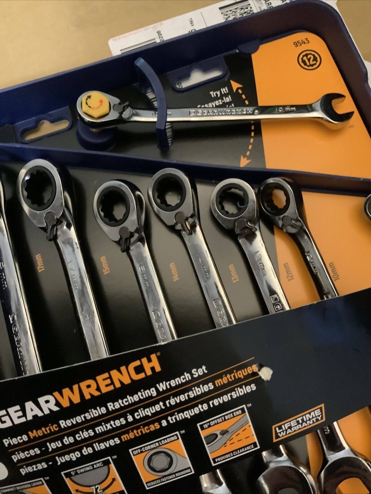 GearWrench 9702 13 Piece Flex-Head Combination Ratcheting Wrench Set SAE