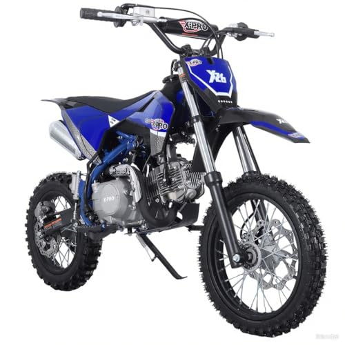 X-PRO X26 125cc Manual Clutch Dirt Bike Big Boys Pit Bike 125 Pitbike,Big 14"/12" Tires! (Blue)