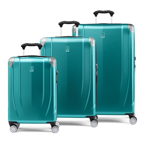 Travelpro Pathways 3 Hardside Expandable Luggage, 8 Spinner Wheels, Lightweight Hard Shell Suitcase, Carry On 21 Inch, Black Knight