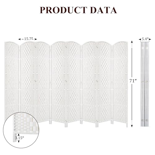 Room Divider, Room Dividers and Folding Privacy Screens, 16in Privacy Screen, 6 Panel Temporary Wall Partitions, 6ft Space Separation Panel Screen