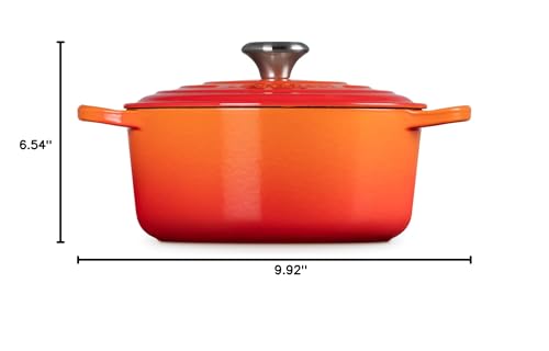 Le Creuset Enameled Cast Iron Signature Round Dutch Oven, 5.5 qt., Cerise