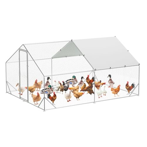 Large Metal Chicken Coop, Walk-in Poultry Cage