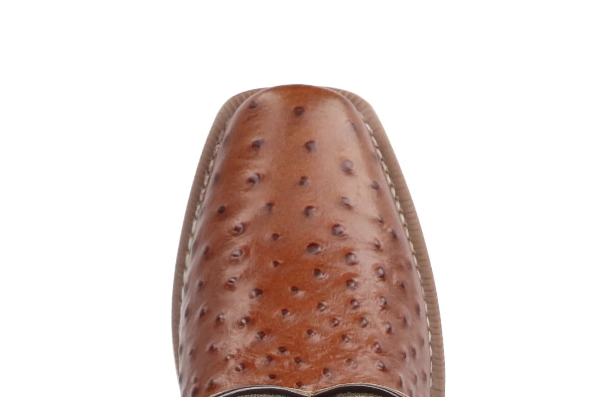 Smoky Mountain Men's Santa Fe Ostrich Print Performance Boot Square Toe Cognac 10 EE  US