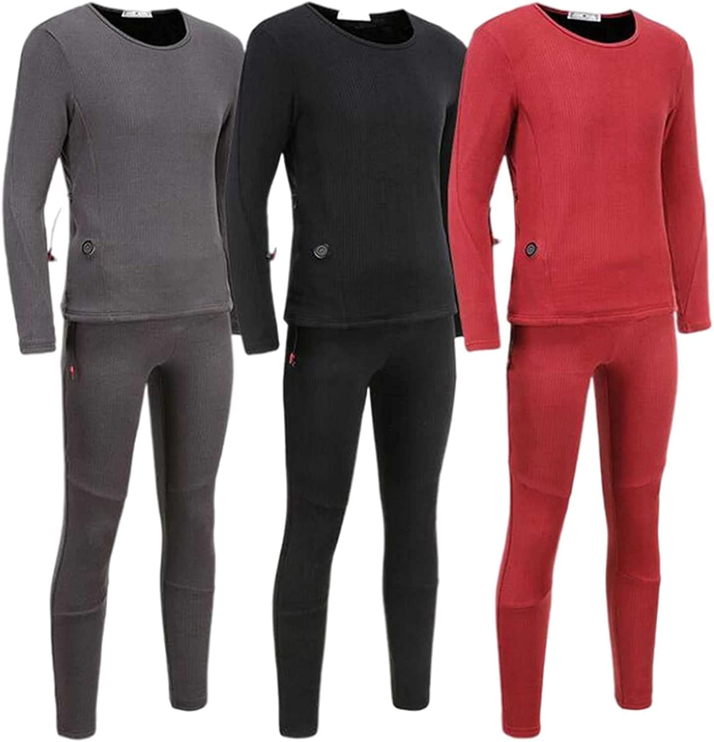 Safety Certification Men's Heating Underwear Thermal Suit, USB Insulation Heating Underwear Thermal Suit, with 3 Heating Levels and 9 Heating Zones