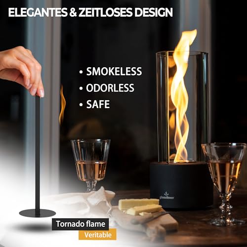 Tornado Tabletop Fire Pit |60-90 Mins Burn|, Tabletop Fireplace Indoor & Outdoor Gift for Birthday, Home Decor
