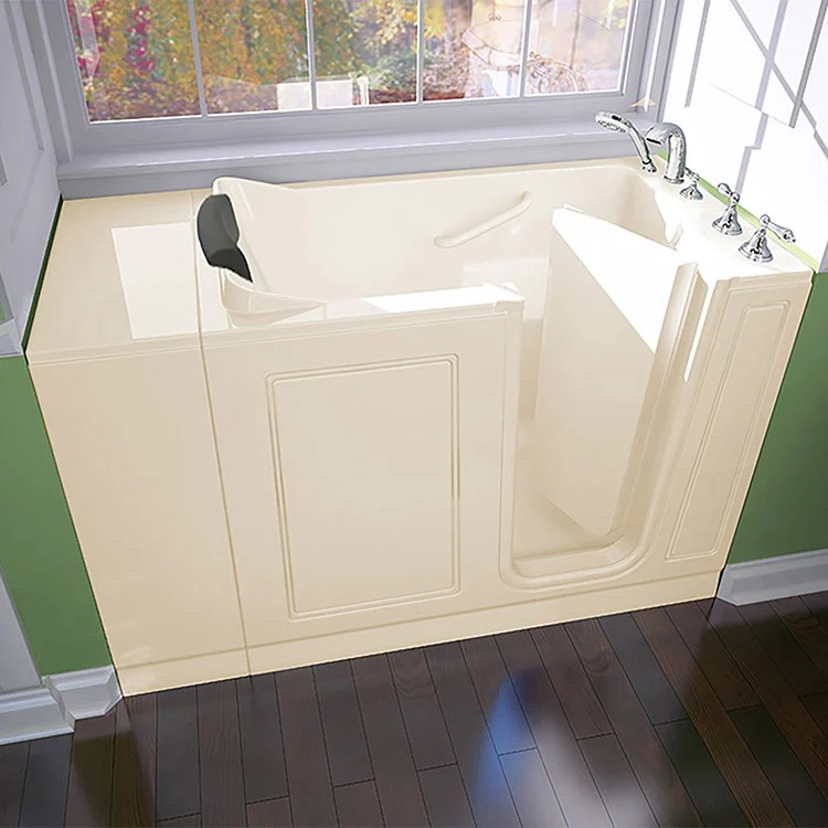 2848 Series 28"W x 48"L Acrylic Walk-In Soaking Bathtub with Right-Hand Drain/Faucet