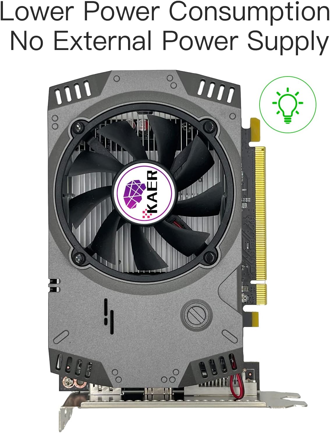 KAER AMD Radeon RX 550 Computer Graphics Card 4GB, GDDR5, 128 Bit, DirectX 12, PCI Express 3.0, DP HDMI DVI-D, Desktop Gaming Video Card, Computer GPU