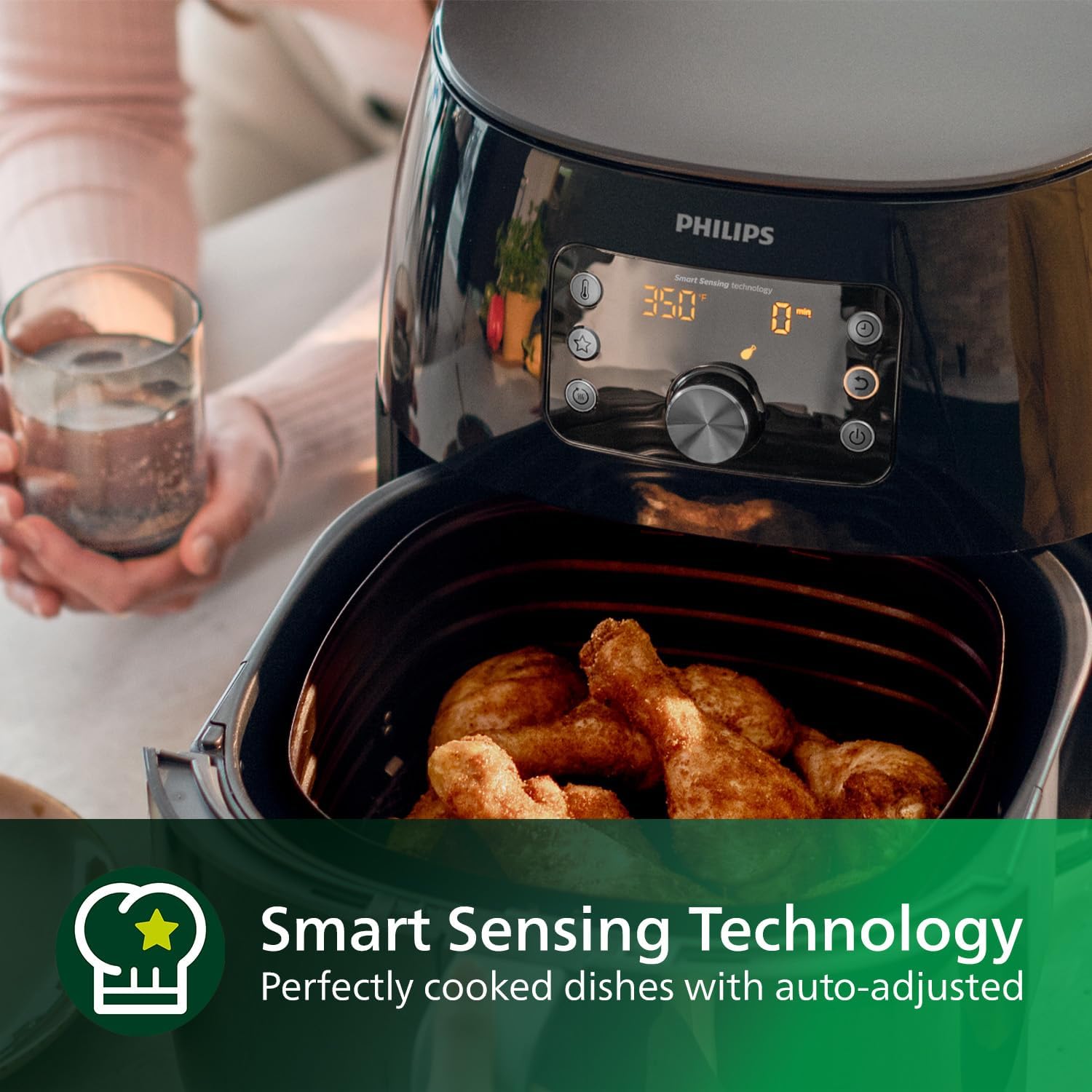 Philips Premium Air Fryer XXL - Air Fry, Bake, Grill, Roast & Reheat, 7.7 Qts Capacity, Rapid Air & Fat Removal Technology, Keep Warm Mode