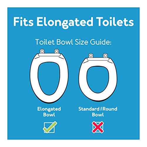Carex 3.5 Inch Raised Toilet Seat with Arms - For Elongated Toilets, Elevated Toilet Riser with Removable Padded Handles, Easy On and Off