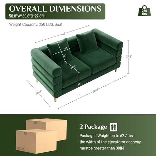 Cloud Couch for Living Room, 79" Modern Overstuffed Deep Seat Boucle Sherpa 3 Seater Sofa with 3 Pillows