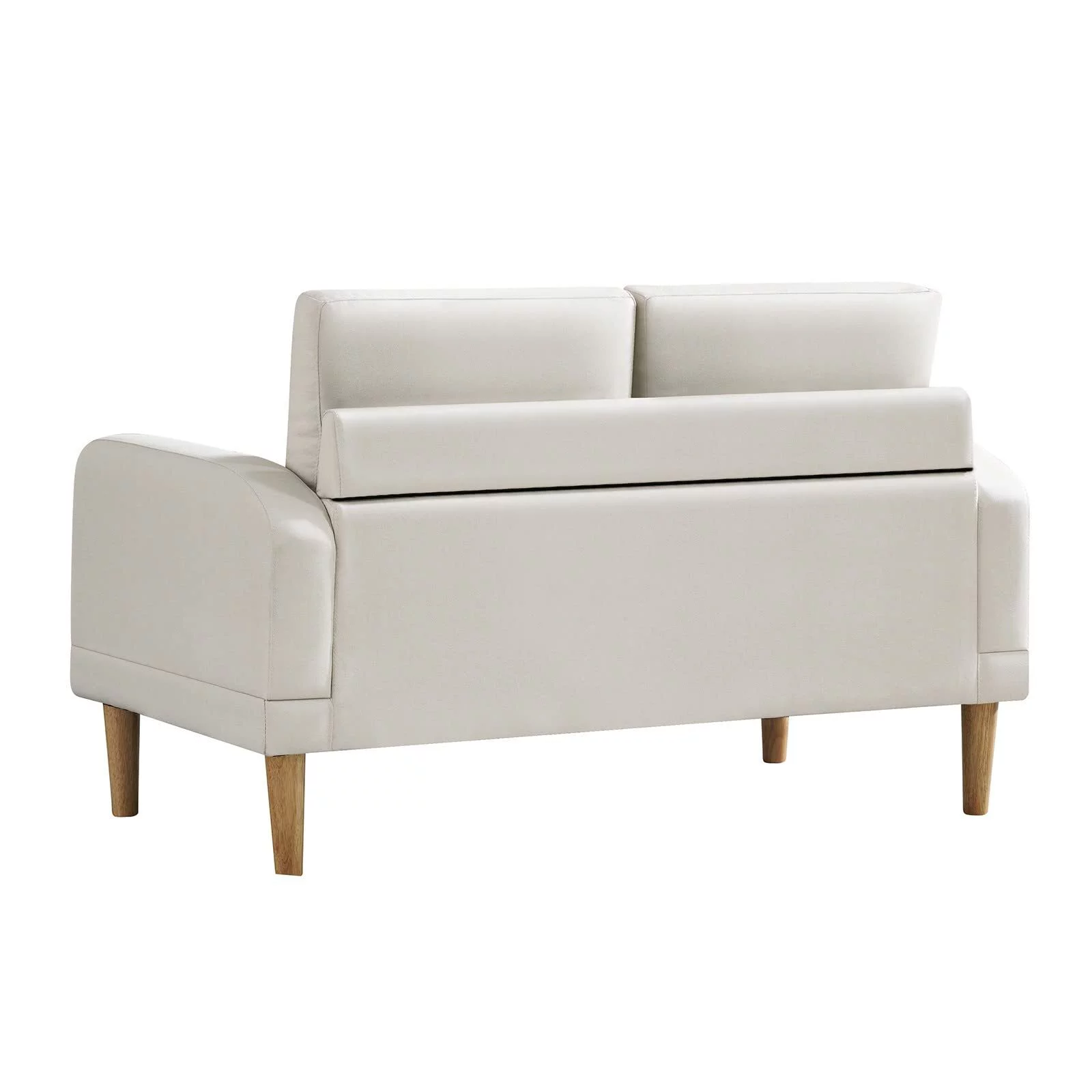 Husbedom 50" Small Modern Loveseat Sofa, Mid-Century Upholstered Loveseat 2-Seater Button Tufted Sofa Coach with 2 Removable Backs for Small Spaces