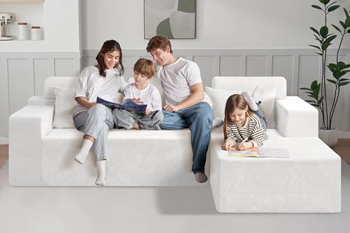 HABUTWAY 105" L-Shape Modular Sectional Sofa Couch for Living Room,No Assembly Required,Modular Comfy Sofa with Deep Seat for Living Room Bedroom