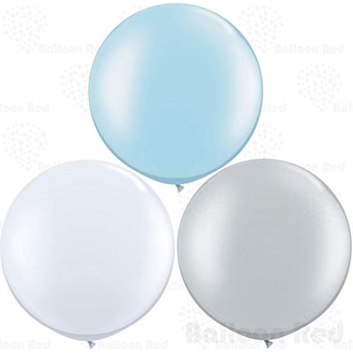 AFTERLOON® Biodegradable Balloons 3 pcs 36 Inch Orb Perfect Round Giant Extra Large Rose Gold