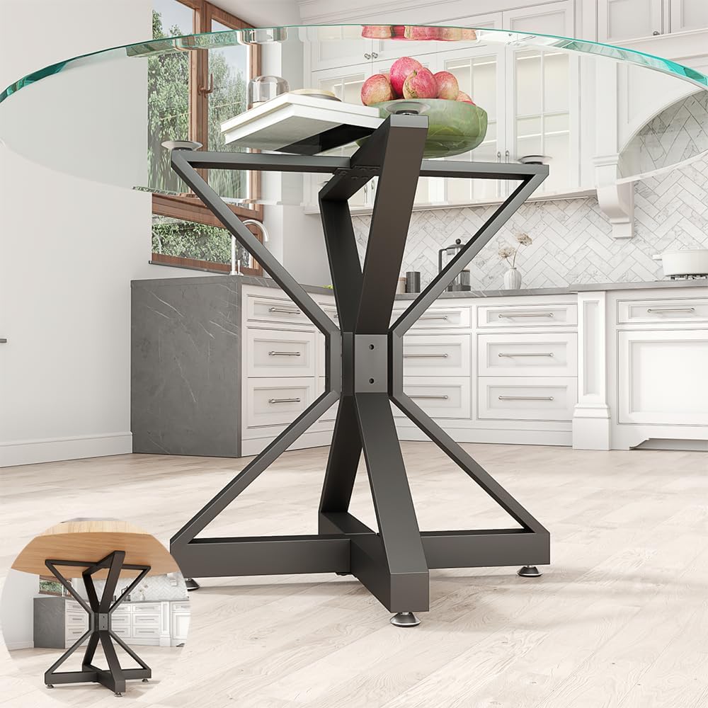 28" Metal Table Base,Modern Pedestal Dinning Table Legs with Suction Cups,Metal Modern Coffee Table,for DIY Coffee Table, Dining Table