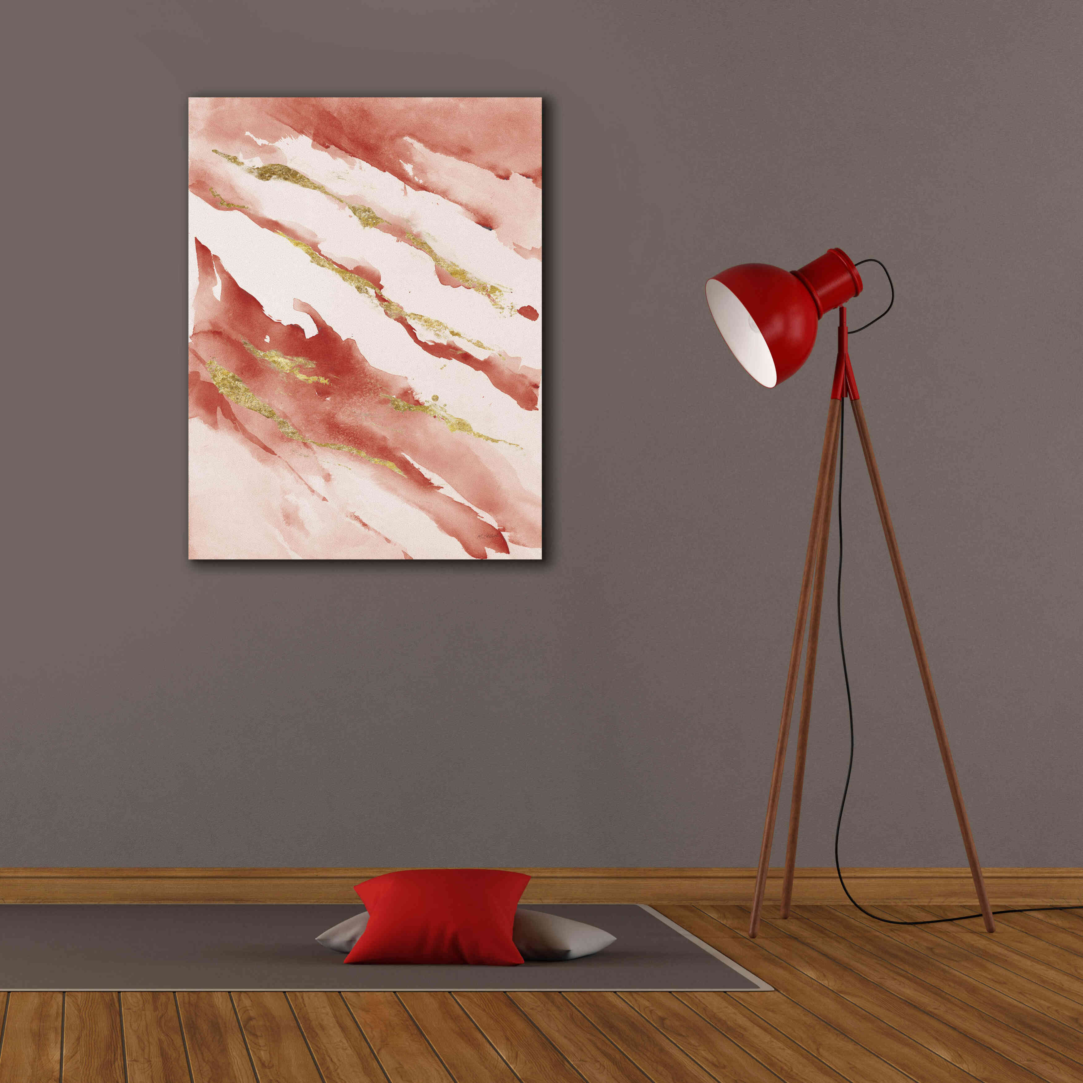 Epic Graffiti 'Drift V2 Red' by Mike Schick, Giclee Canvas Wall Art, 26"x34"
