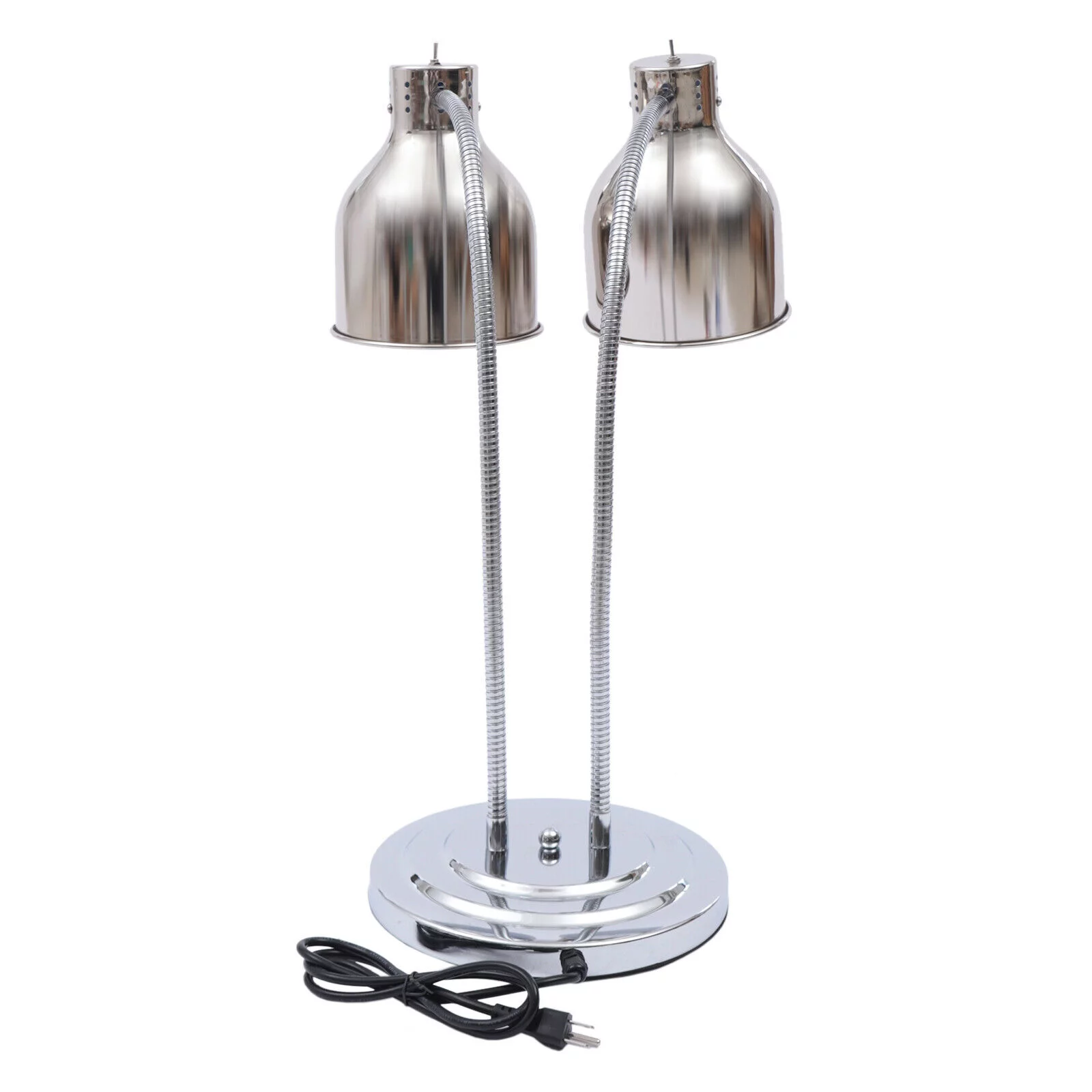 YIYIBYUS Food Heat Lamp Double Head Infrared Light Buffet Food Warmer for Commercial Cafeterias Catering