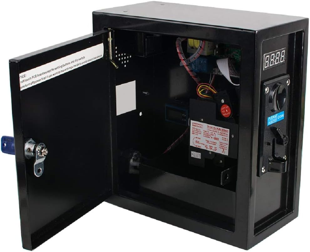 Coin Operated Timer Control Box Electronic Device Time Control Box Electronic Device Coin Selector Acceptor Timer Power Supply Box with Multi Coin