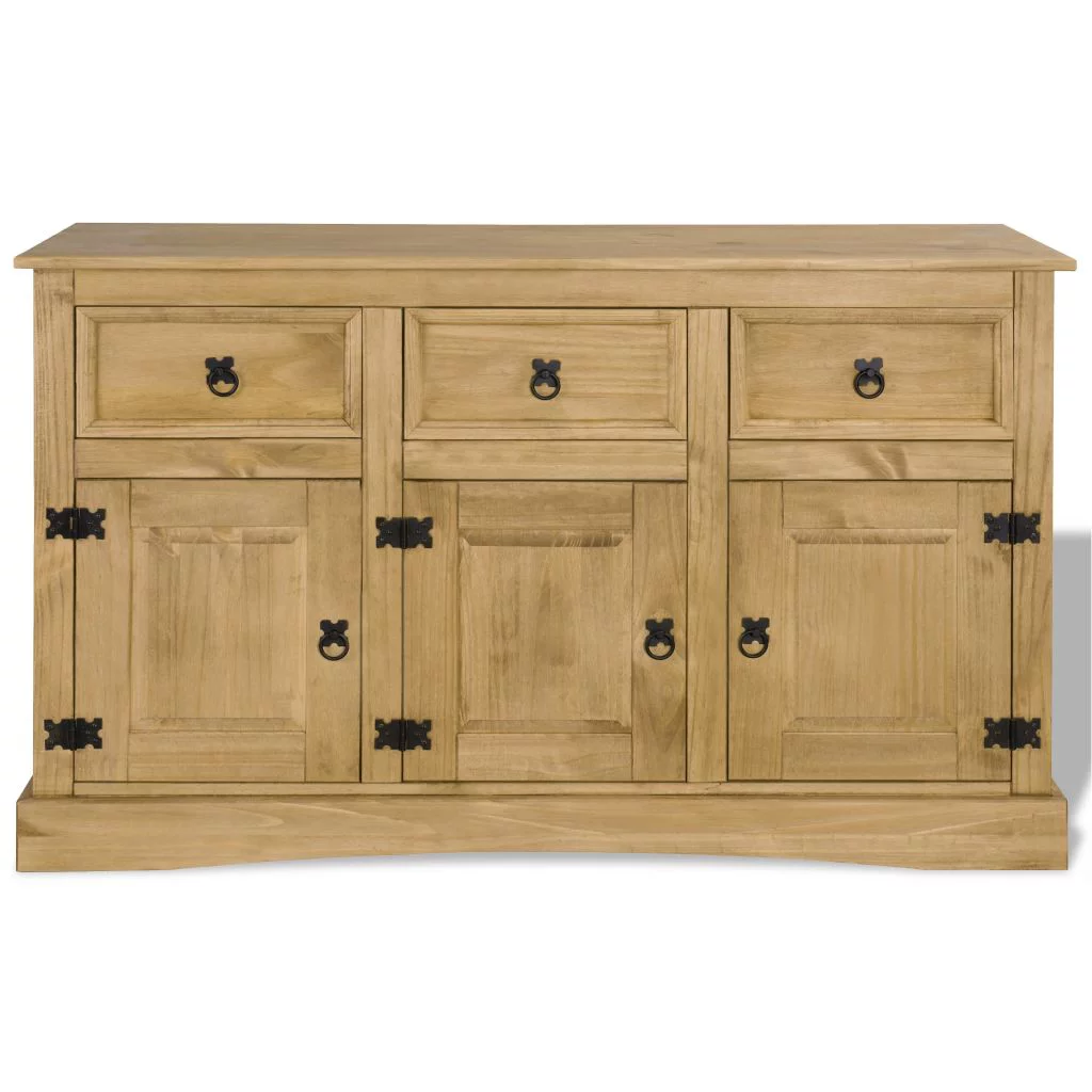 Festnight Sideboard Solid Mexican Pinewood Corona 52"x16.9"x30.7"