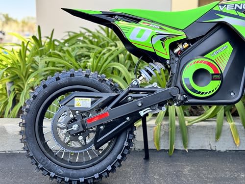 Venom 1600W Pro Electric Dirt Bike 48V Lithium Battery | Advanced Speed Governor | Hydraulic Disk Brakes | MID-Size, Green
