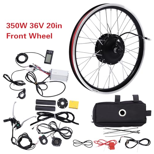 20Inch Electric Bike Conversion Kit, 36V 350W E-Bike Front Wheel Motor, 5-Speed Front Wheel Electric Bike Conversion kit