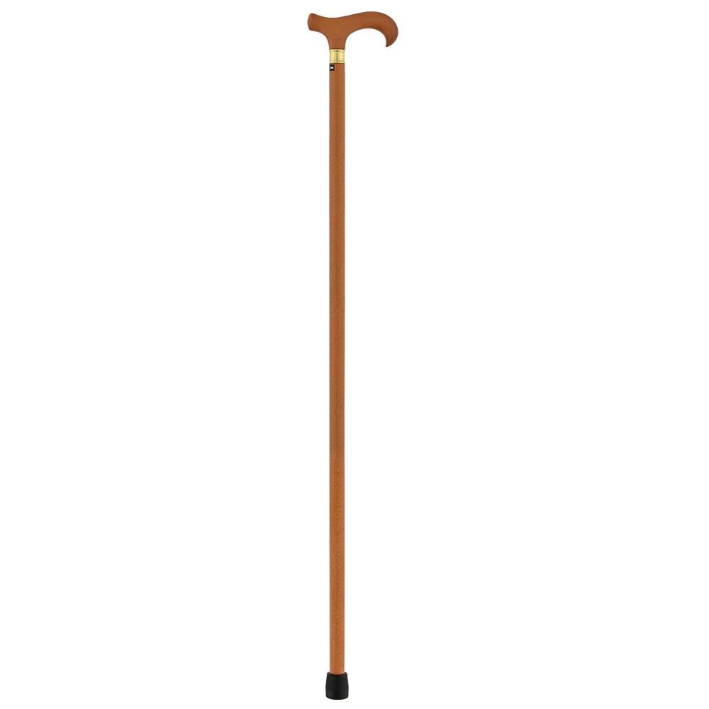 Royal Canes -Extra Long, Super Strong Brown Derby Walking Cane with Beechwood Shaft and Brass Collar