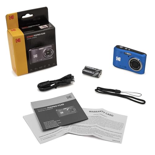 Kodak PIXPRO FZ45 Friendly Zoom 16MP Full HD Digital Camera, Red, Bundle with 32GB Memory Card and Camera Bag