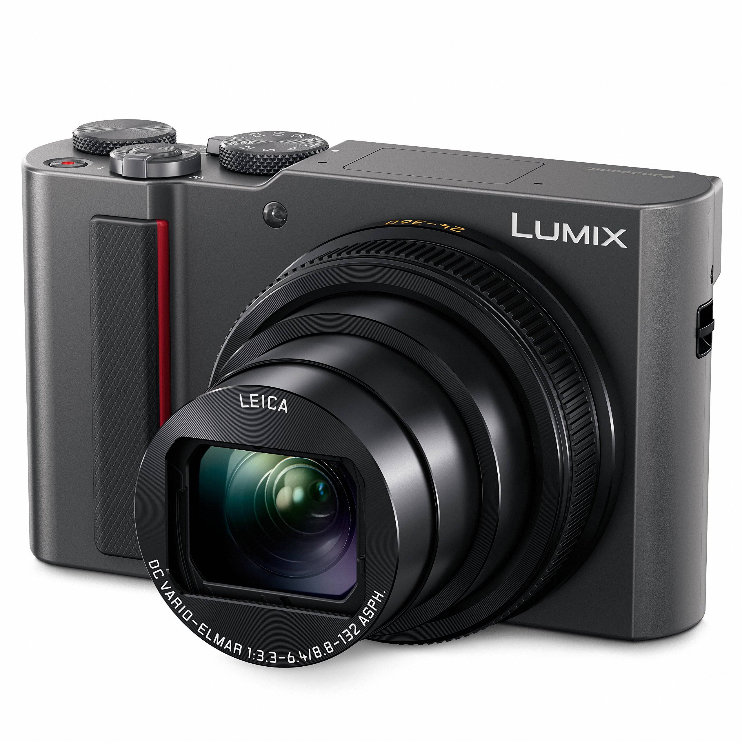 Panasonic Lumix DC-ZS200 20.1 MP Compact Ultra HD Digital Camera - 4K - Silver