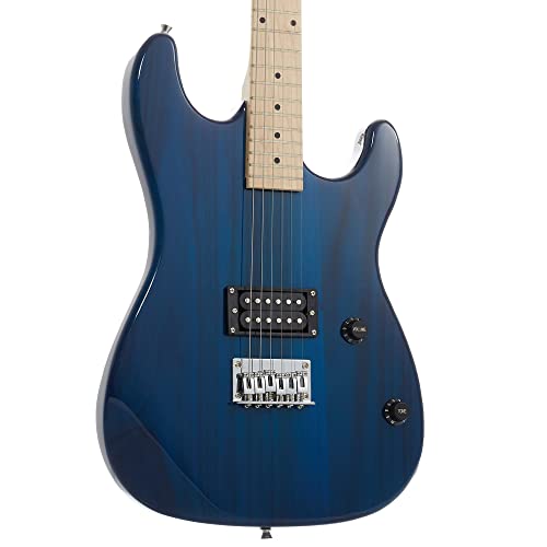 Davison Guitars Full Size Electric Guitar with 10-Watt Amp, Black - Right Handed Beginner Kit with Gig Bag and Accessories