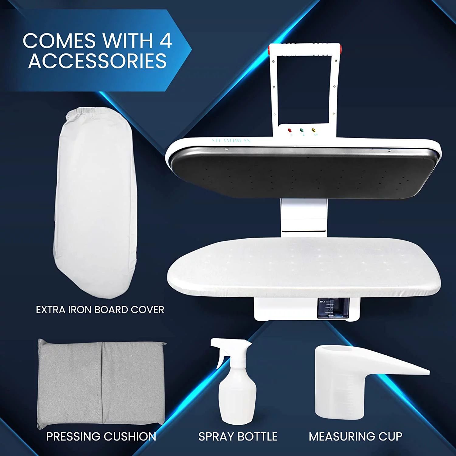 Speedypress Compact Ironing Steam Press 22”x9” Clothes Press Machine for Home With Stand