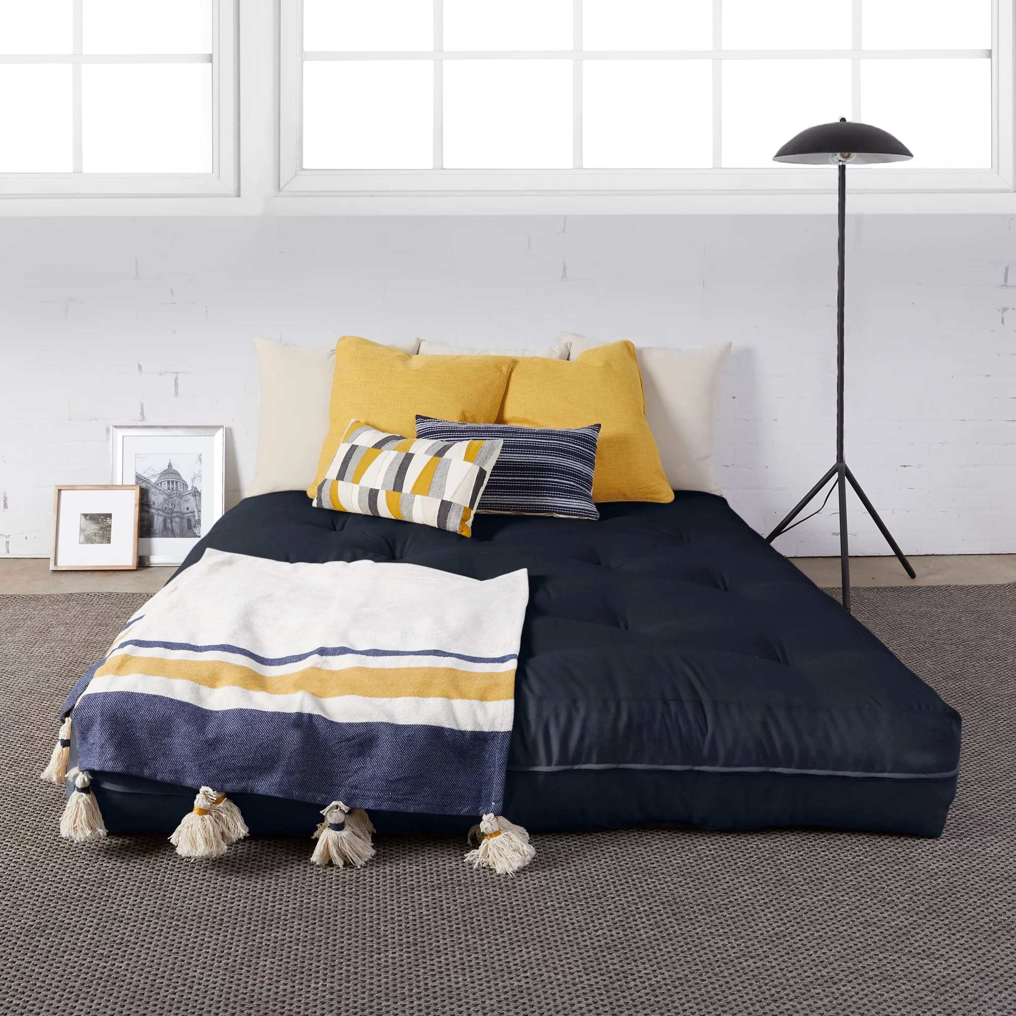Sorra Home - 6 inch Reversible Tufted Futon Mattress, Queen Size