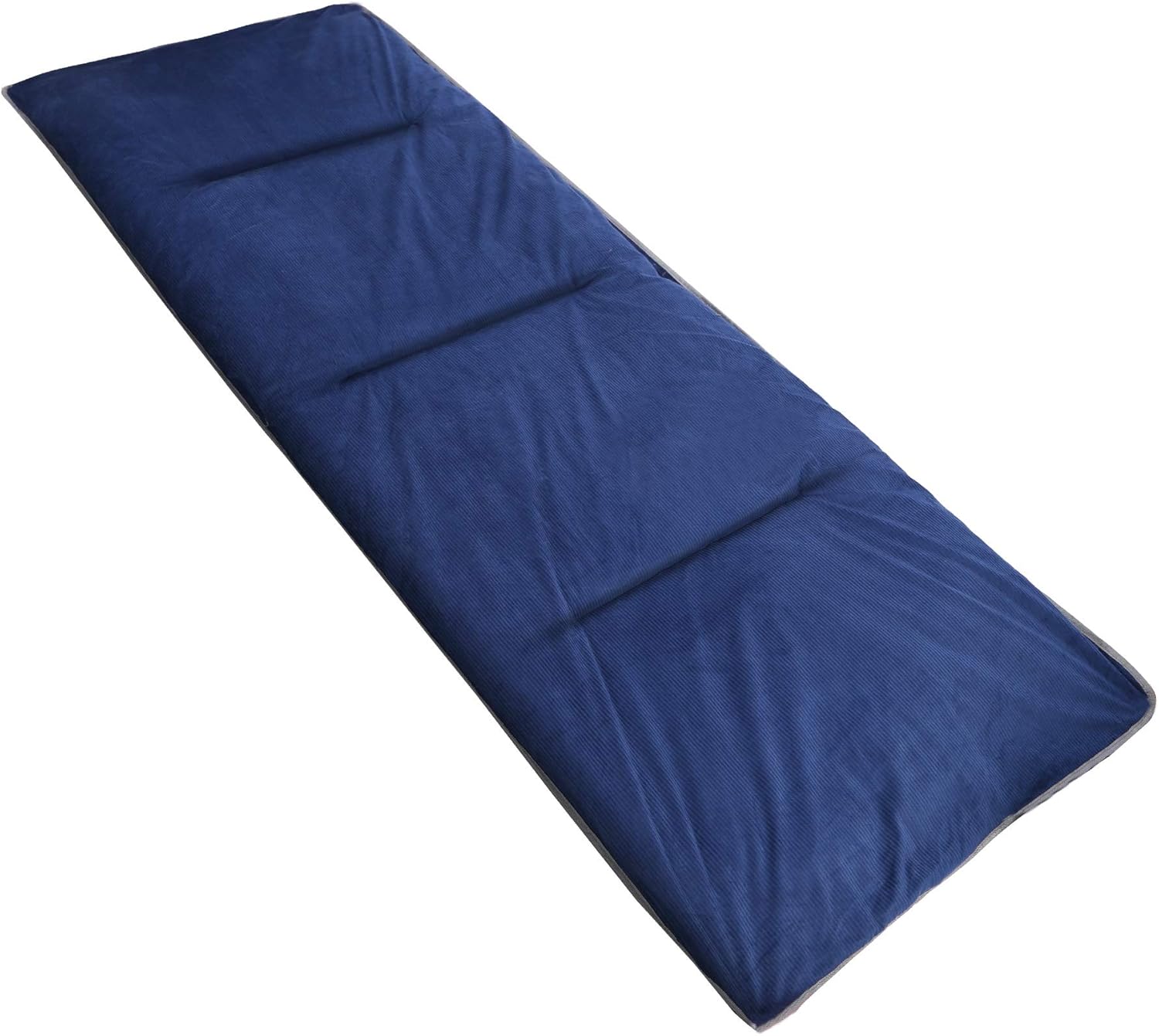 REDCAMP Cot Pads for Camping, Soft Comfortable Cotton Sleeping Cot Mattress Pad 75"x29", Grey and Navy Blue
