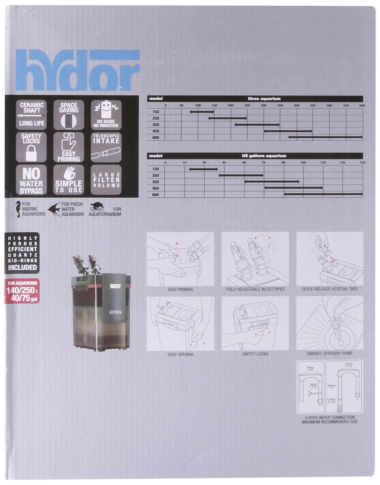 Hydor Professional 250 External Canister Filter