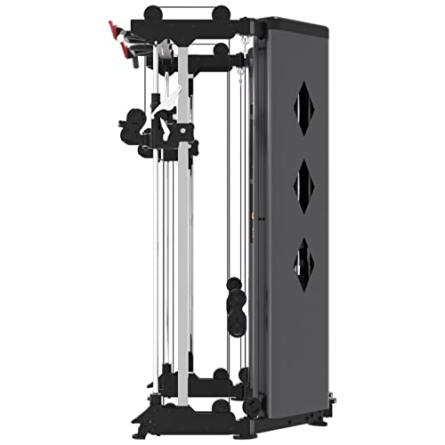 Altas Strength Folding Home Gym Smith Machine with Pulley System Gym Squat Rack Weight Bar Upper Body Strength Training Leg Developer Commercial