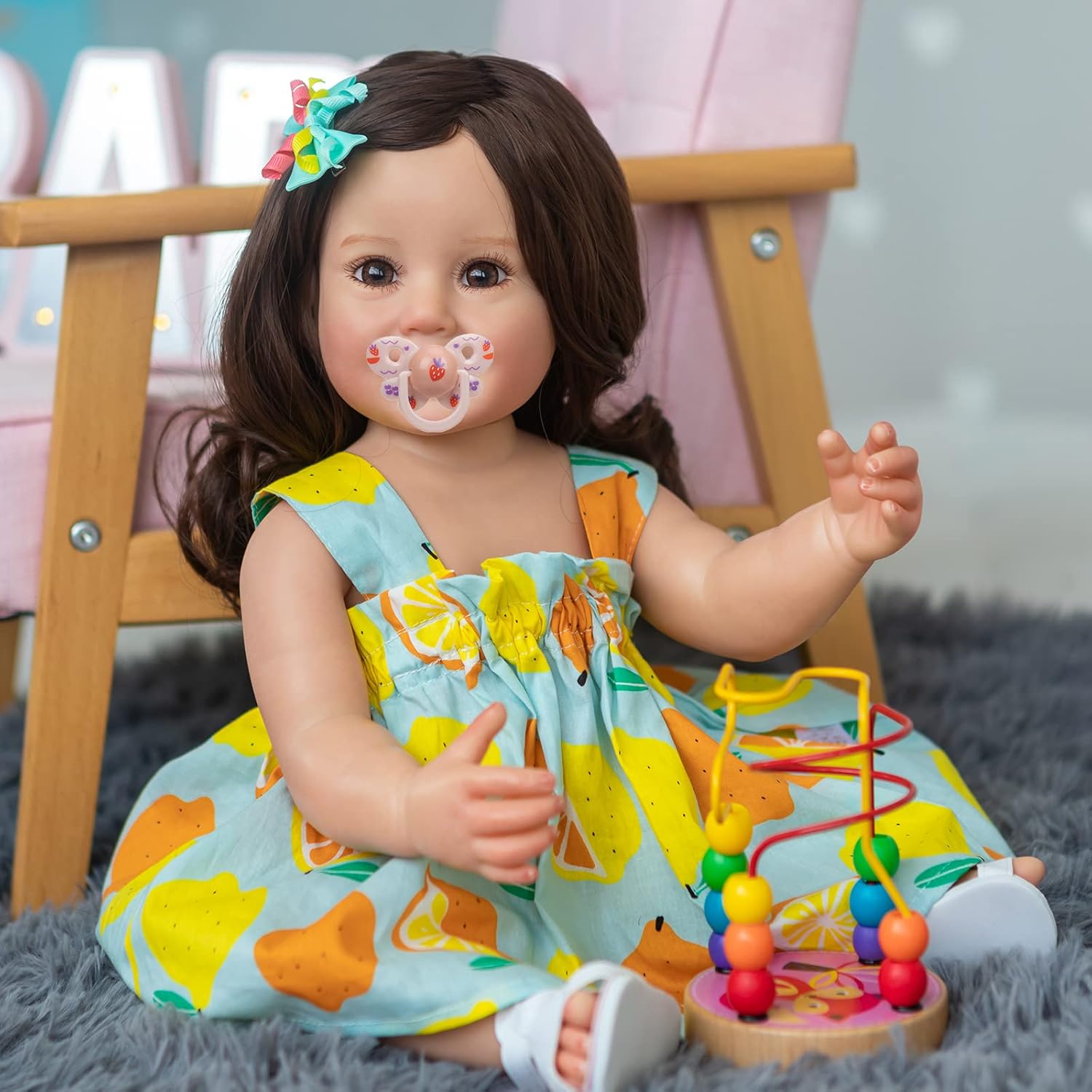 Zero Pam 22 inch Reborn Baby Doll Girl Full Body Silicone Realistic Baby Dolls Smile Girls Anatomically Correct