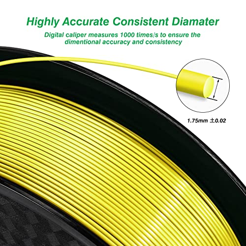 Kingroon PLA 3D Printer Filament, 12Rolls, Dimensional Accuracy +/- 0.03 mm, 12kg Spool(26.4lbs)