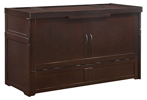 NIGHT & DAY Furniture Murphy Cube Cabinet Bed (White, Queen)