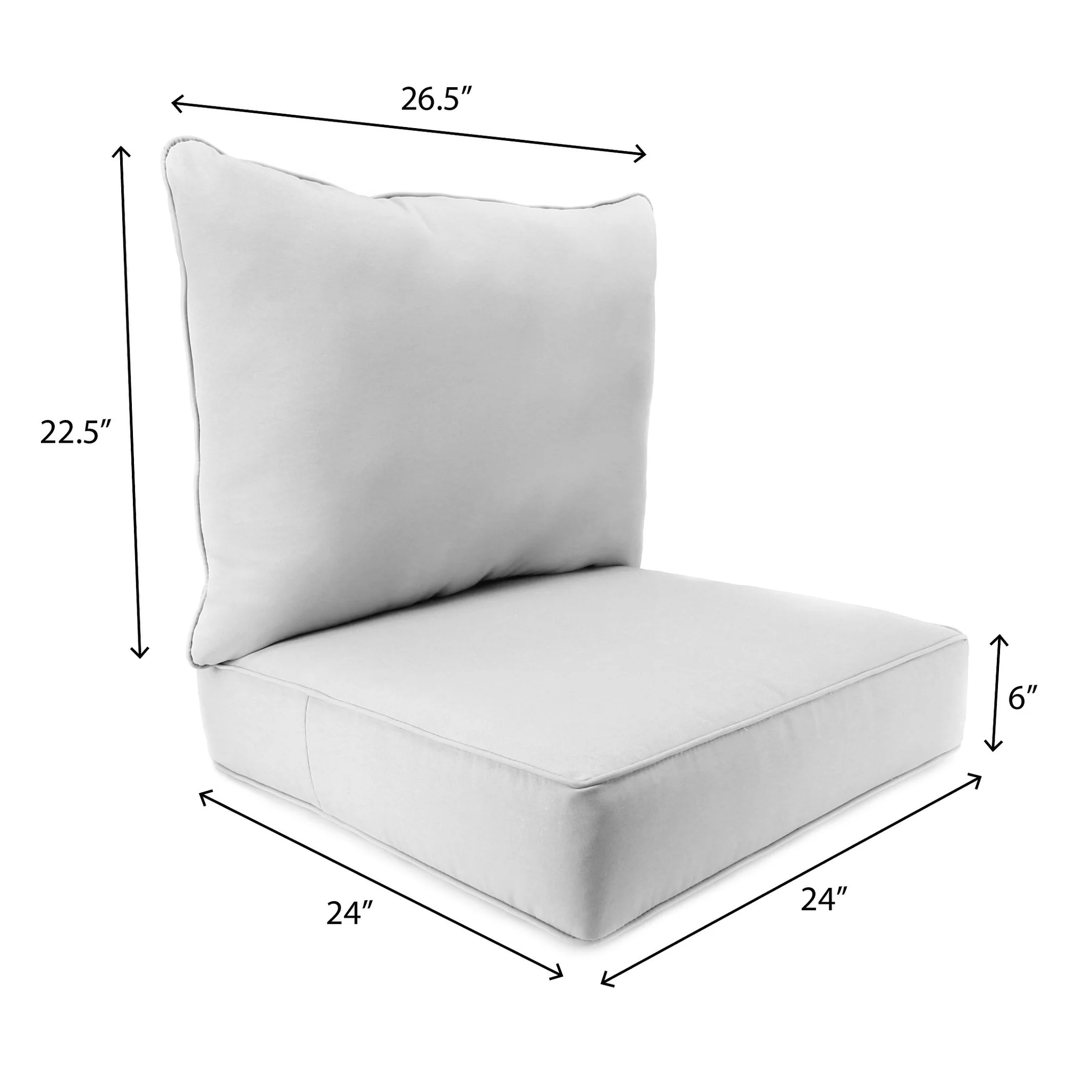 Jordan Manufacturing 24"&nbsp;x 47" Blue Leaves Outdoor Deep Seat Chair Cushion Set
