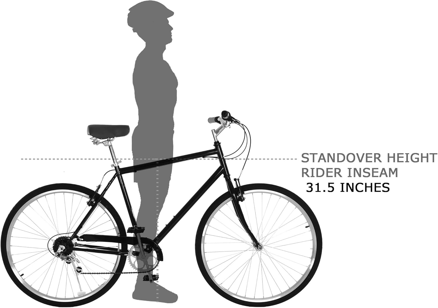Vilano City Bike Men's 7 Speed Hybrid Retro Urban Commuter