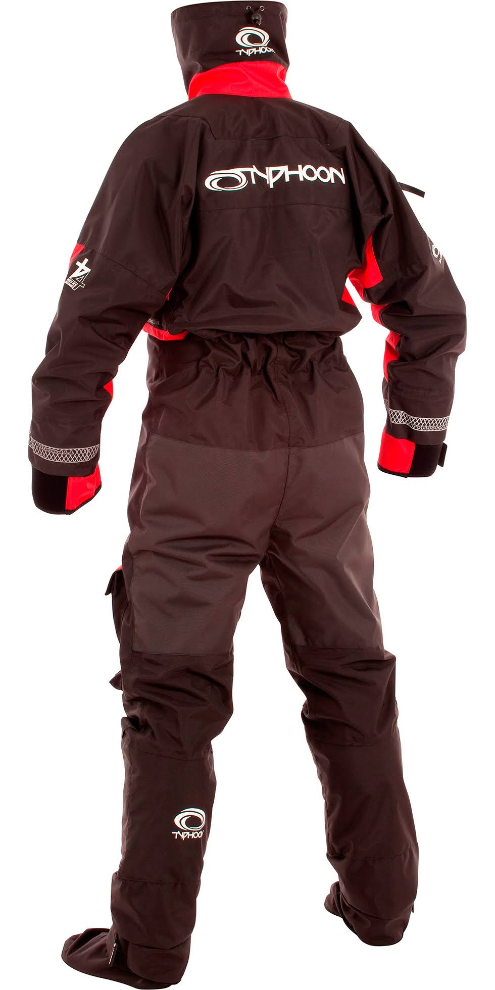 Typhoon Max B Drysuit Black/Red C/W Con Zip 2021 - Incl Undersuit