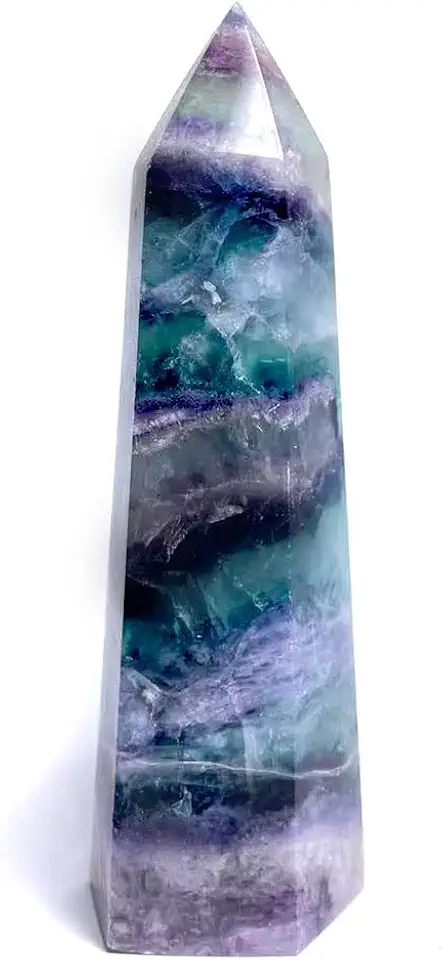 1000g Natural Rainbow Fluorite Quartz Crystal Obelisk Point Healing Wand (900-1000g) - Kansas Nuitrition - HNZSDS