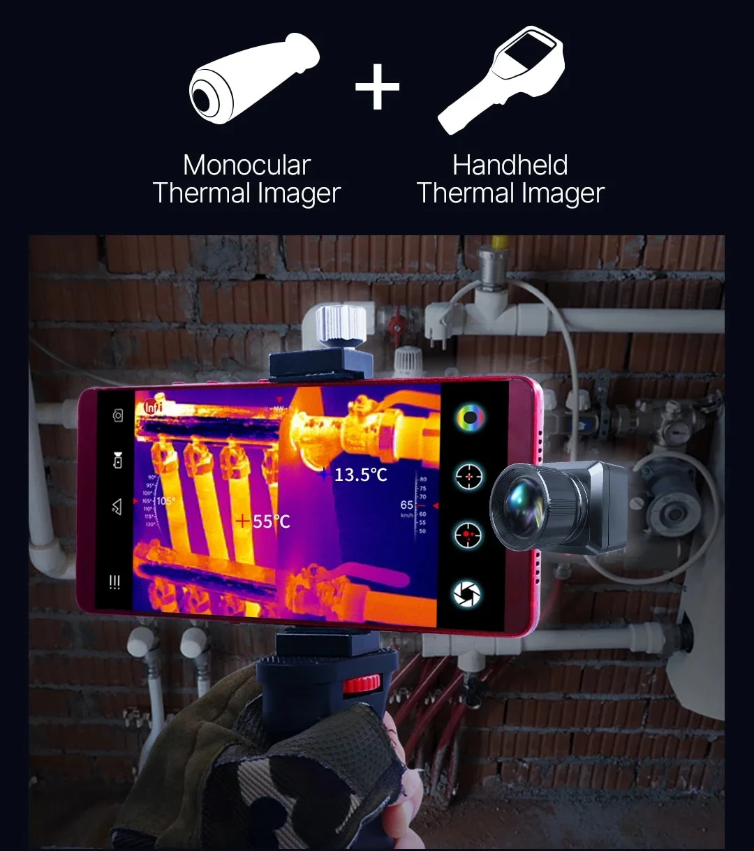InfiRay Xinfrared T2 Pro Thermal imager For  Android 256x192 25Hz Hunting Night Vision with hot pursuit Infrared camera