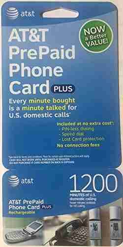 At&t 1200 Minute Prepaid Phone Card (Calling Card)