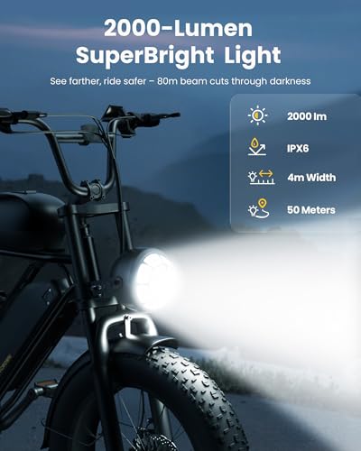 Electric Bike for Adults,Peak 1000W/1500W Motor,20/28MPH 55-150Mile ebikes for Adults with 10.4AH/13AH/26AH Battery