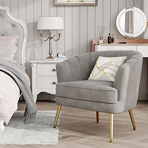 Andeworld Velvet Accent Chair, Upholstered Modern Single Sofa Side Chair