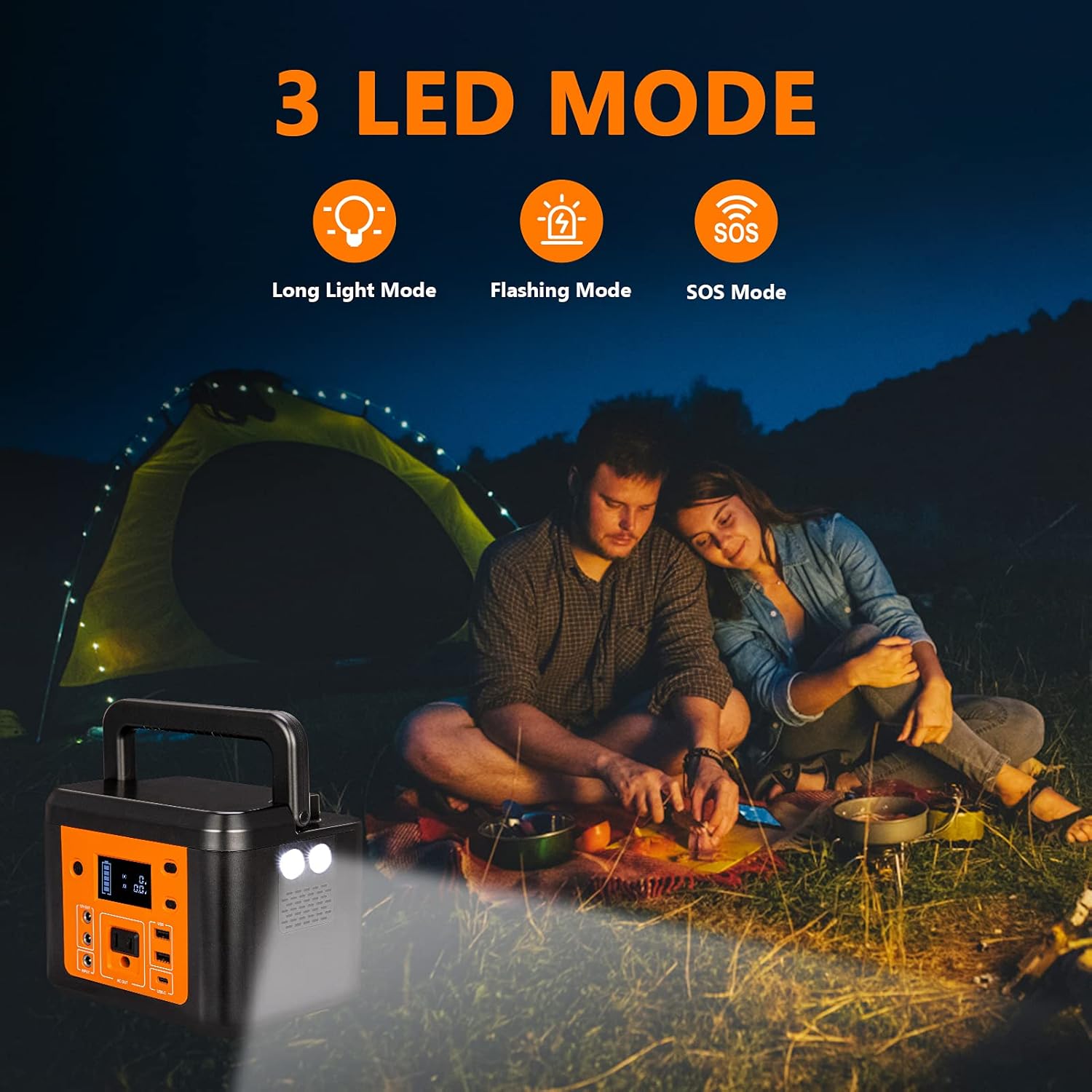 Portable Power Station 200W -IDEALHOUSE 60000mAh/222Wh Portable Generator