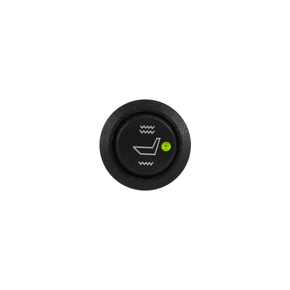 Akozon 2X Car Seat Heater Switch Universal 3 Pin Round Heated Rocker Hi Low Off Control, Automotive Pack of 2