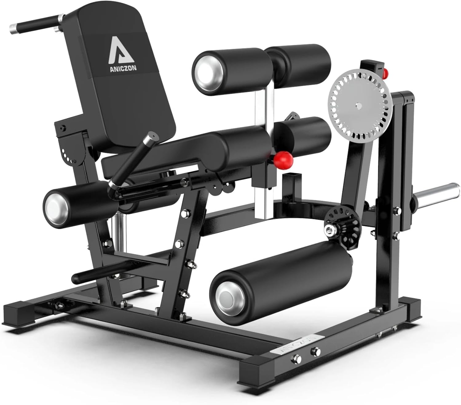 Leg Extension and Curl Machine, Leg Rotary Extension for Thigh with Adjustable Seat & Backrest