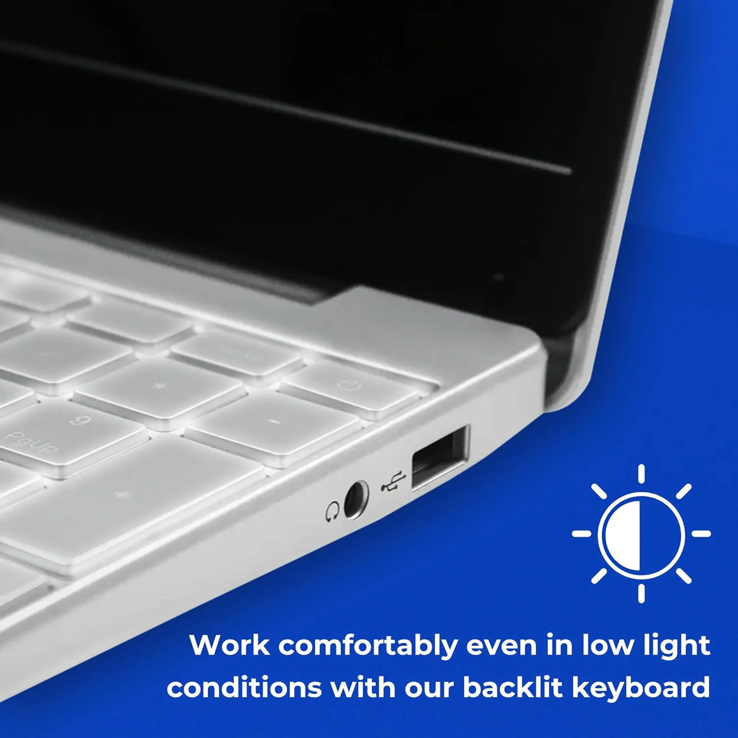 Thunderb E156S 15.6" Laptop - Intel Quad-Core, 8GB RAM, 512GB SSD, Win 11 Pro, Fingerprint, Backlit Keyboard, HDMI, Bluetooth, USB 3.0, HD Webcam